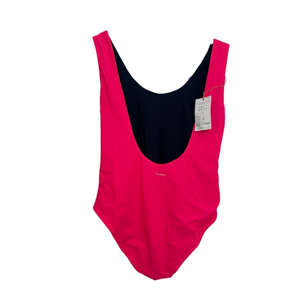 Kainua Swimwear Reversible One Piece Two Suits In One Hot Pink Navy Blue NWT